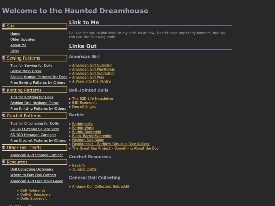 site/links screenshot