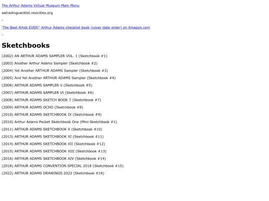 sketchbooklist screenshot