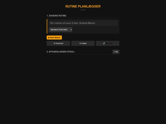 Timer ting/Timer-numedlinkdeling screenshot