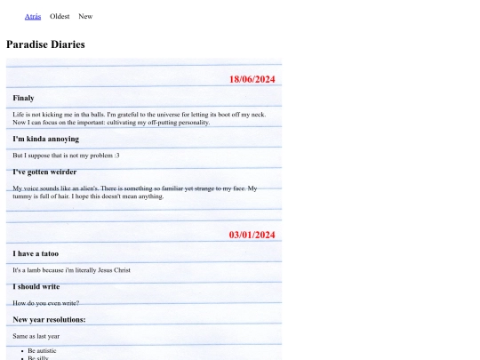 diary screenshot