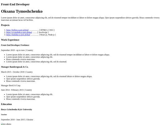 RESUME-PROJECT screenshot