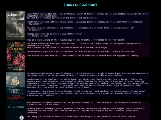 Links screenshot