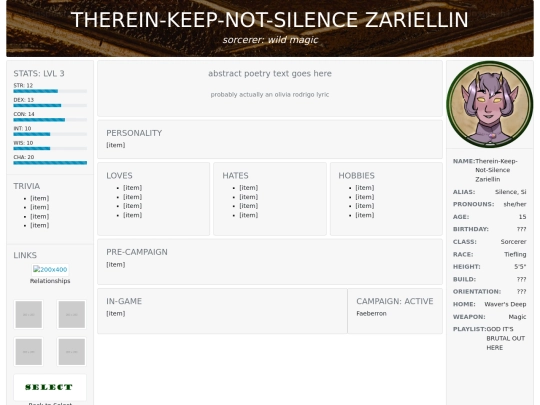 tabletop/sheettemplate screenshot