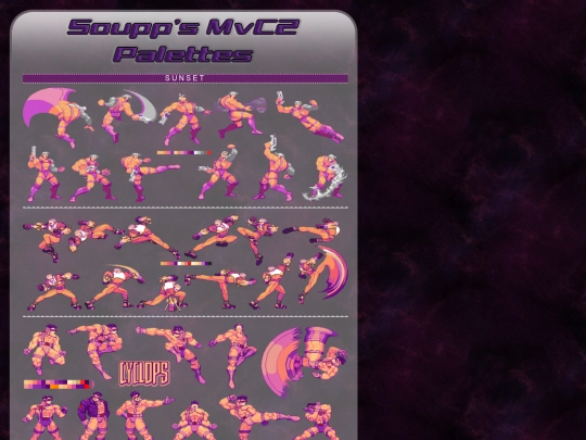 MVC2_Palettes/sunset screenshot