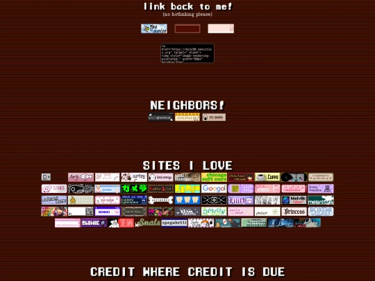 links screenshot