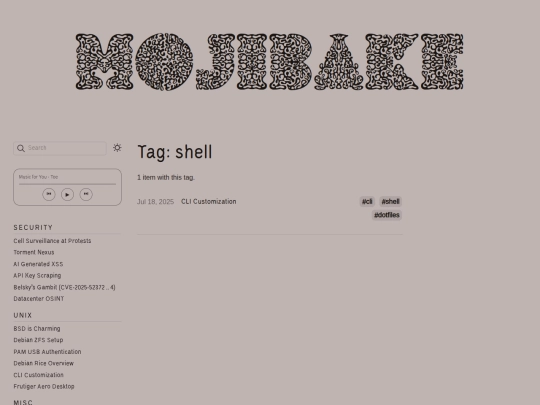 tags/shell screenshot