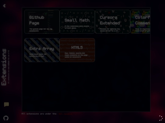 extensions screenshot