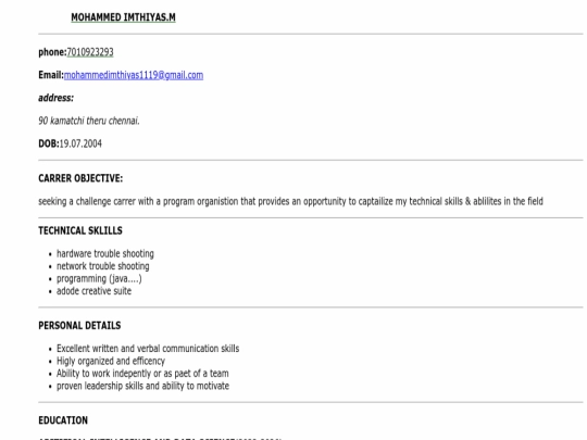 index screenshot