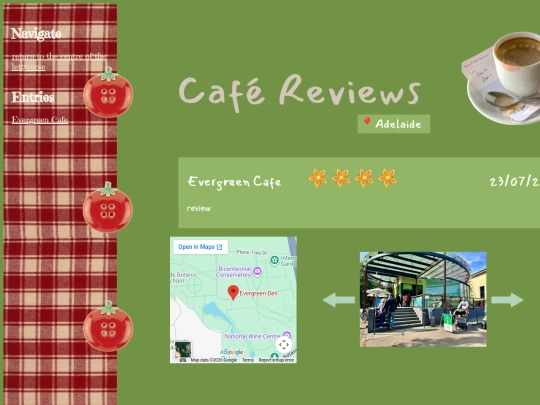 cafe-reviews screenshot