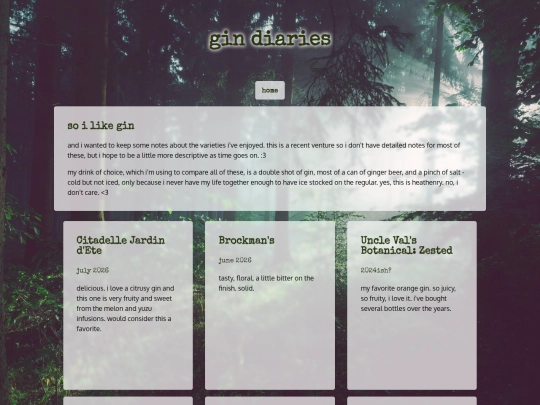 gintasting screenshot