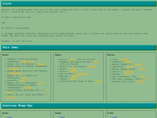 lists/lists screenshot