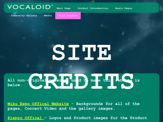 credits screenshot