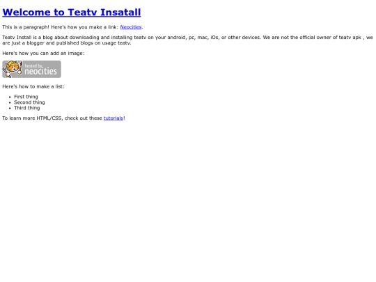 index screenshot
