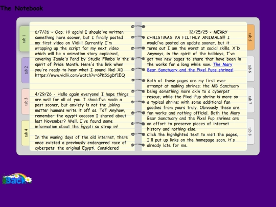 Blog screenshot