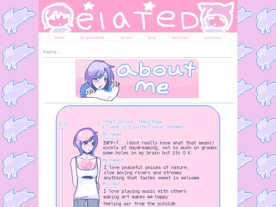 elated/about-me screenshot