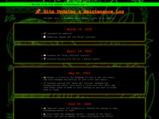 updates screenshot