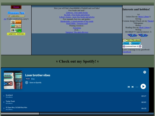 CNC Pages/links screenshot