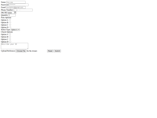 formtest screenshot