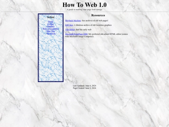 OldWebTutorial/OldWeb6 screenshot