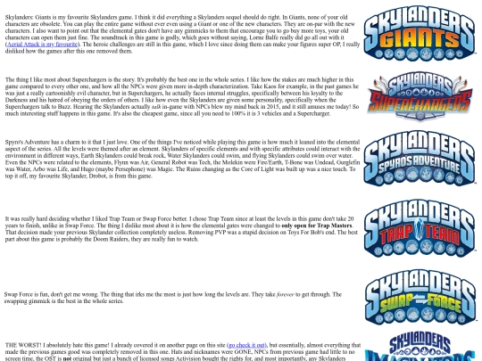 skylandersgamerankings screenshot