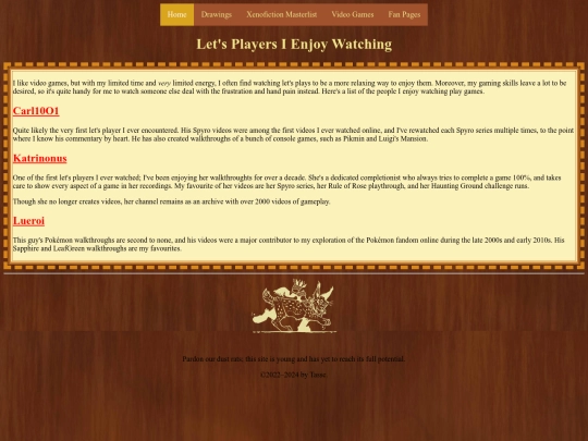 videogames/letsplayers screenshot