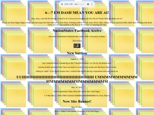 Blog screenshot