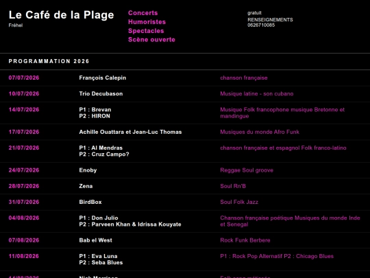 dev/affiche screenshot