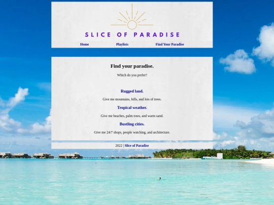 findyourparadise screenshot