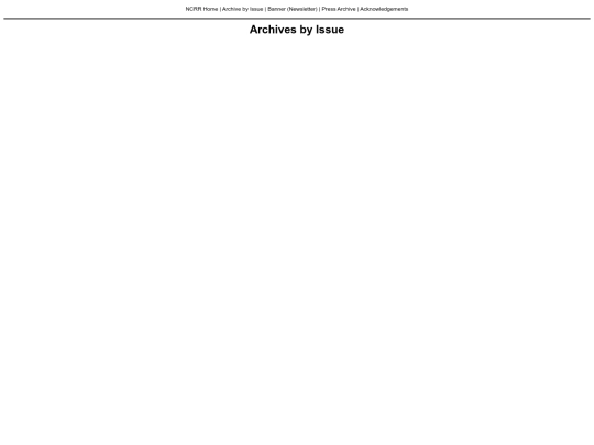NCRR_archives/nav_issues screenshot