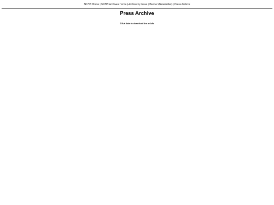 NCRR_archives/nav_press screenshot