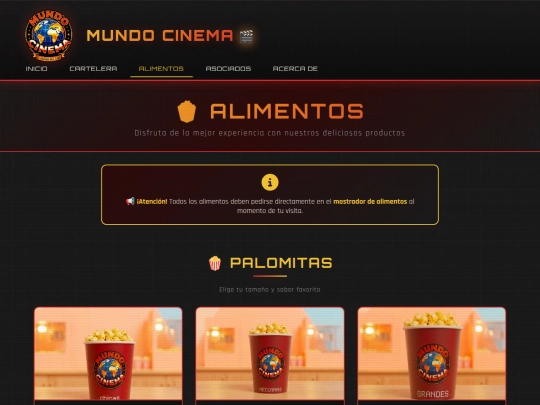 MUNDO CINEMA/alimentos screenshot
