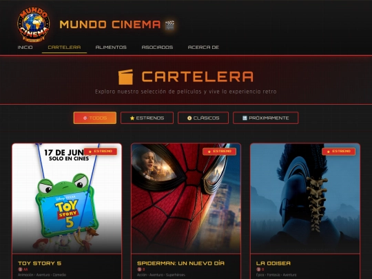 MUNDO CINEMA/cartelera screenshot