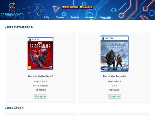 Produtos - Jogos screenshot