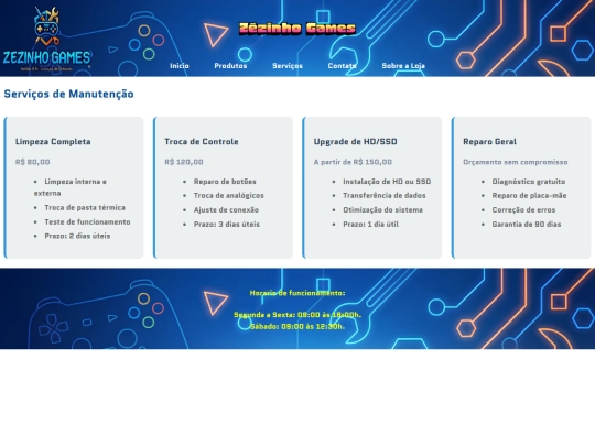 Serviços screenshot