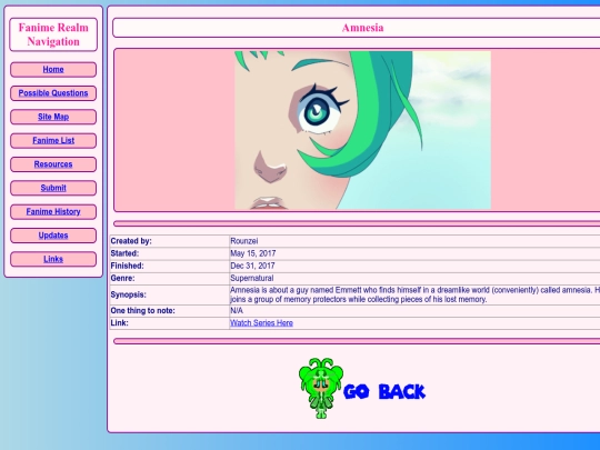 fanime/Amnesia screenshot