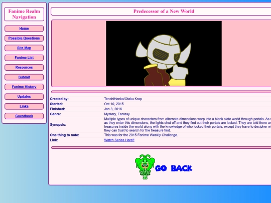 fanime/Predecessor_of_a_New_World screenshot