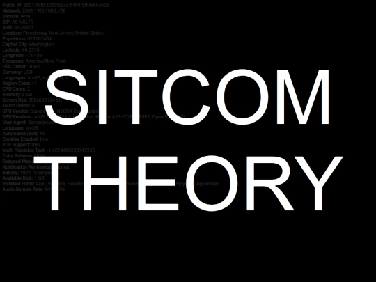 SITCOM THEORY
