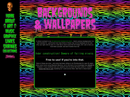 collections/backgrounds screenshot