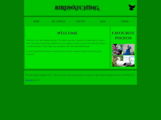 Estructuración de una pagina de contenido screenshot
