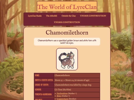 lyrecats/chamomile screenshot