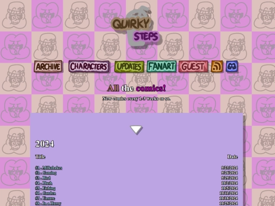 comics/navigation screenshot