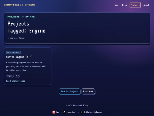 projects/tags/Engine screenshot