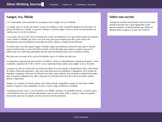 entries/sangre-ira-miedo screenshot