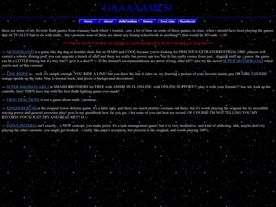 games screenshot