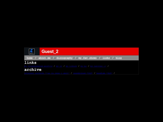 links screenshot