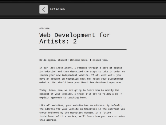 articles/web-development-for-artists-2 screenshot