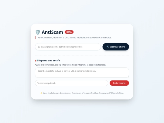 Antiscam screenshot