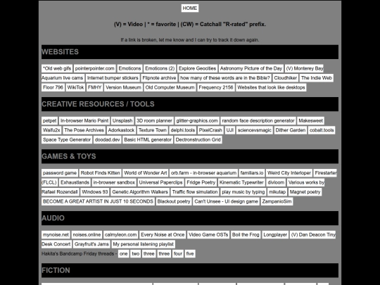 links screenshot