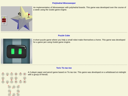 Projects screenshot
