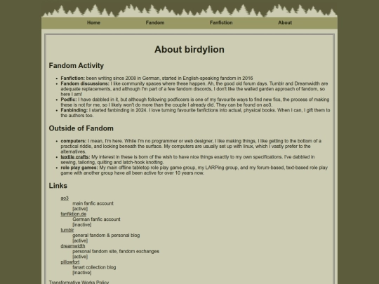 page/about screenshot